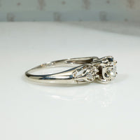 Sweet Heart Diamond & White Gold Engagement Ring
