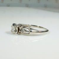 Sweet Heart Diamond & White Gold Engagement Ring