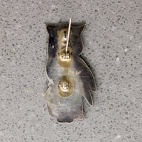 Zuni Inlay Great Horned Owl Brooch