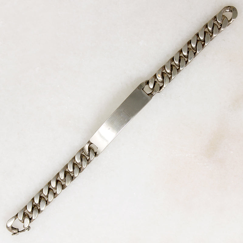 Substantial Sterling Silver Identity Bracelet – GSL