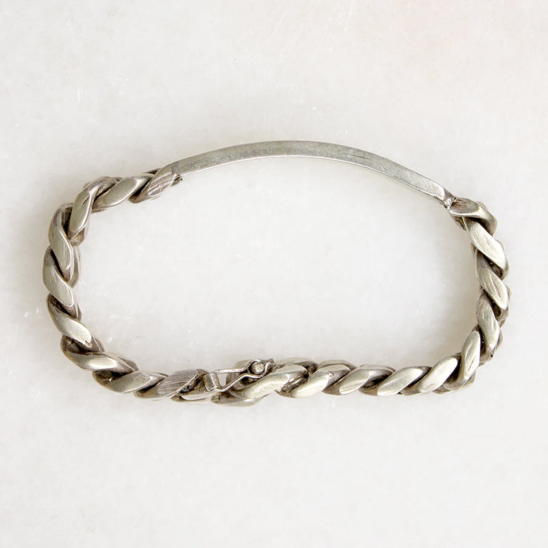 Substantial Sterling Silver Identity Bracelet