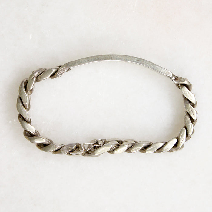 Substantial Sterling Silver Identity Bracelet