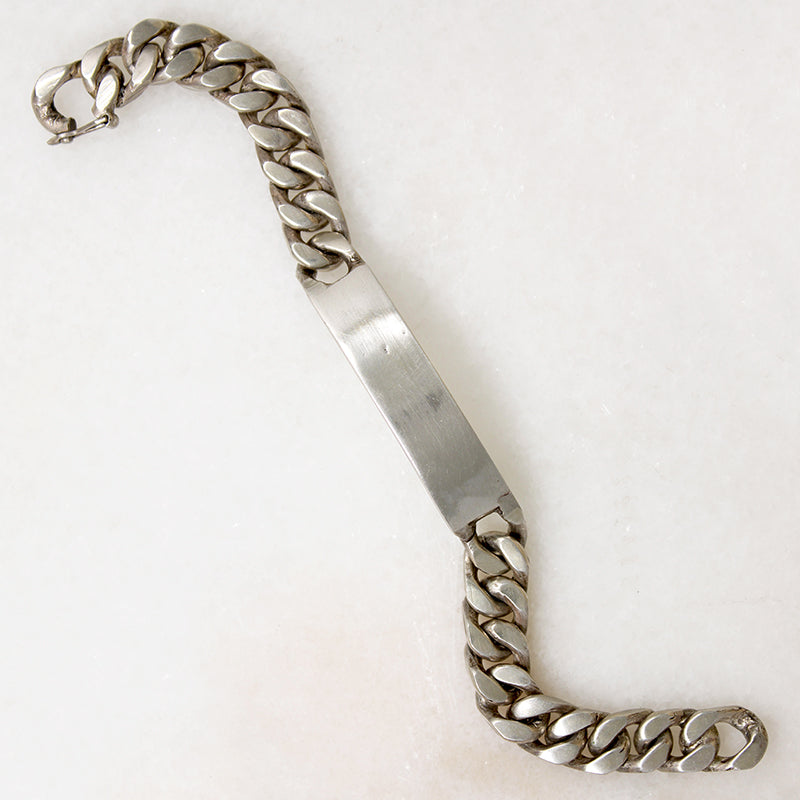 Substantial Sterling Silver Identity Bracelet