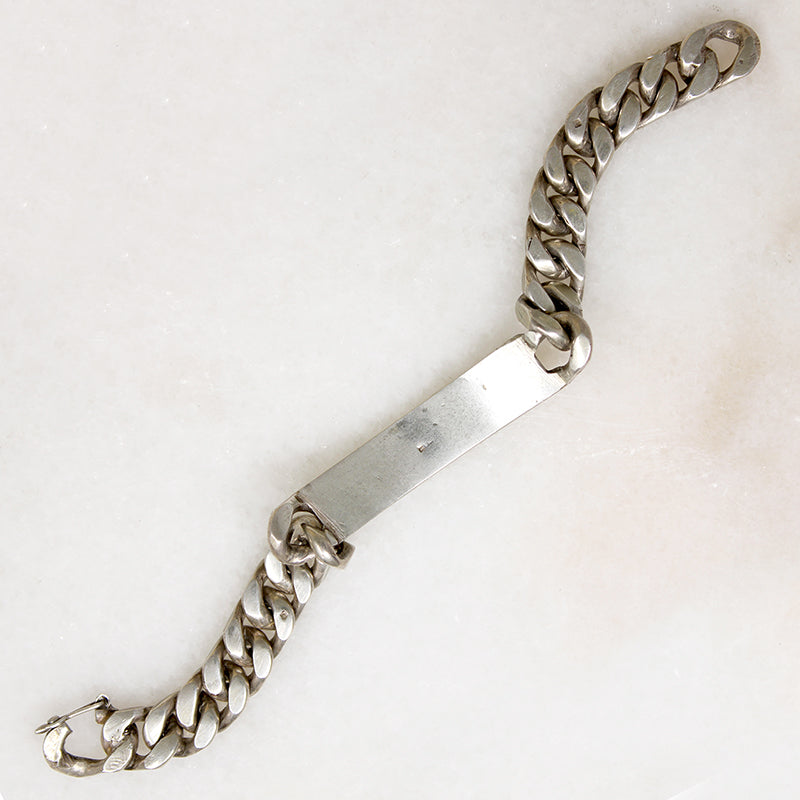 Buy Silver Plated Men's Personalised ID Bracelet | Mens bracelets | Argos