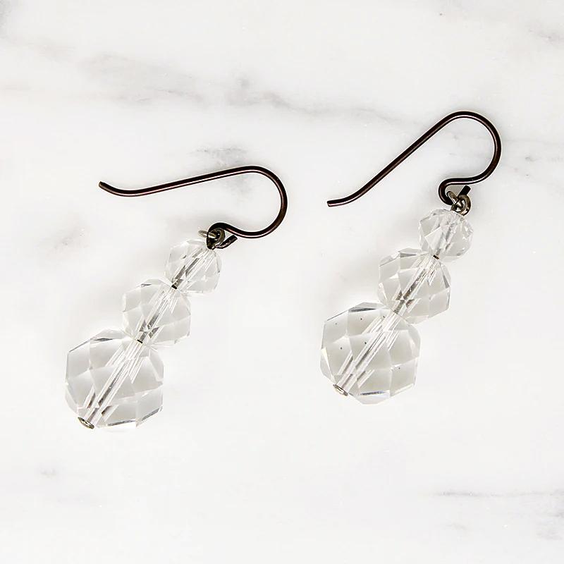 Sweet & Sparkly Art Deco Crystal Earrings