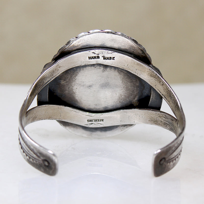 Petrified Coral Hand Made Sterling Cuff Bracelet