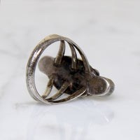 Bright Coral & Turquoise in Sterling Ring