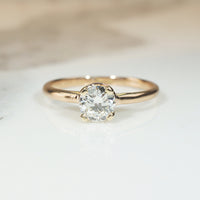 Graceful .63ct Old European Cut Diamond Solitaire Ring