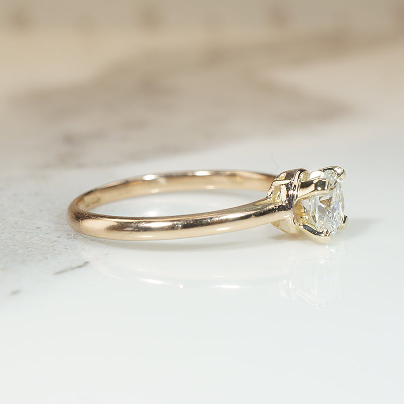 Graceful .63ct Old European Cut Diamond Solitaire Ring