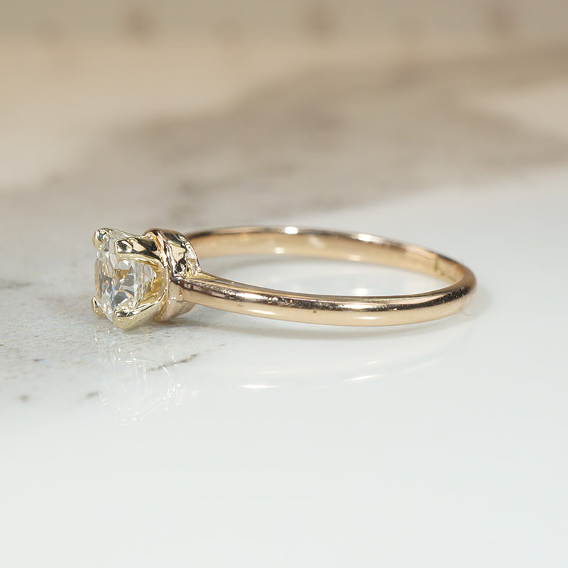 Graceful .63ct Old European Cut Diamond Solitaire Ring