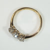 Prettiest Victorian Old Mine Cut Diamond Trilogy Ring