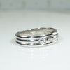 Swanky Round & Baguette Diamond White Metal Band