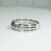 Swanky Round & Baguette Diamond White Metal Band