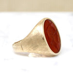 Classic 1970s Roman Soldier Intaglio Signet Ring
