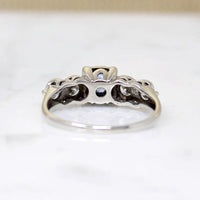 Cornflower Blue Sapphire & Diamond Engagement Ring