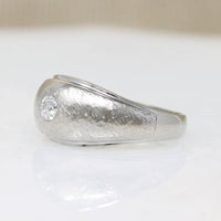 Mid Century White Gold & Diamond Gypsy Band 