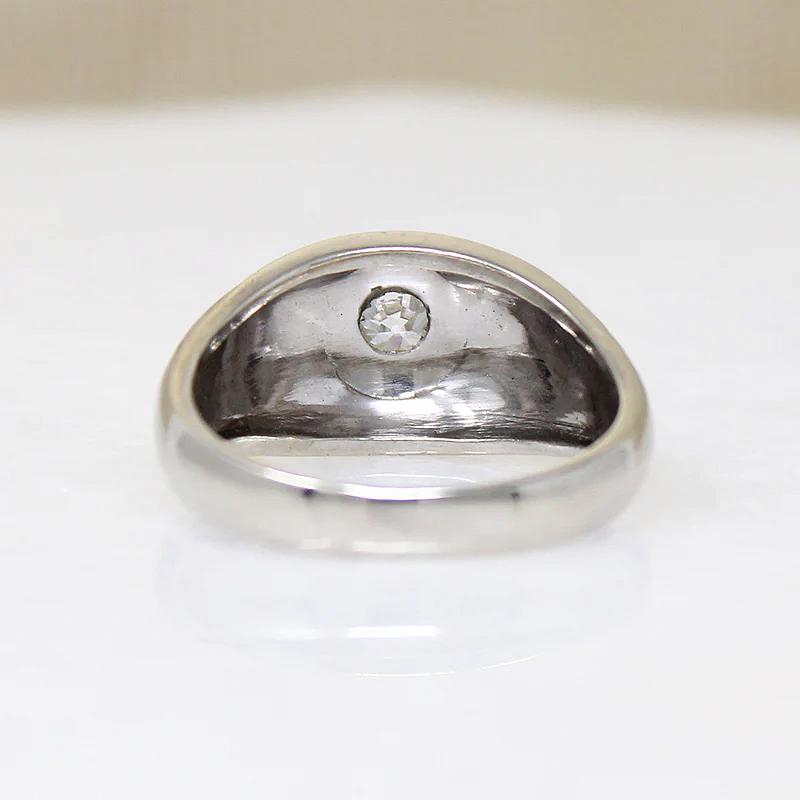 Mid Century White Gold & Diamond Gypsy Band 