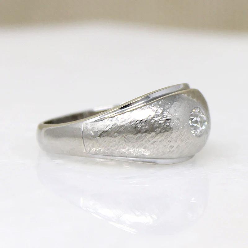Mid Century White Gold & Diamond Gypsy Band 