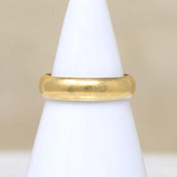 Satisfying 18k Gold Half Round Band Engraved "Sergio"