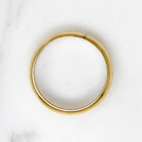 Satisfying 18k Gold Half Round Band Engraved "Sergio"
