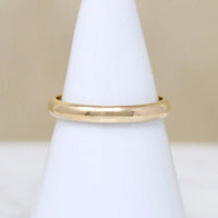 Slim "Trend" 14k Gold Half Round Band