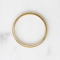 Slim "Trend" 14k Gold Half Round Band