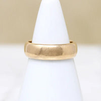 Mid Century Half Round 5.7mm Wide Gold Band