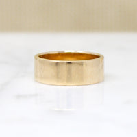 Wide 14k Gold Flat Band with Gravitas