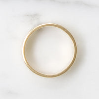Wide 14k Gold Flat Band with Gravitas