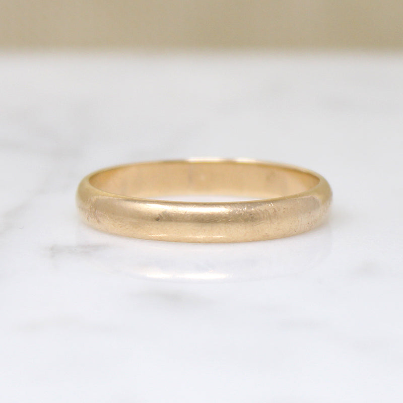 Size 12 Vintage 14k Gold Wedding Band