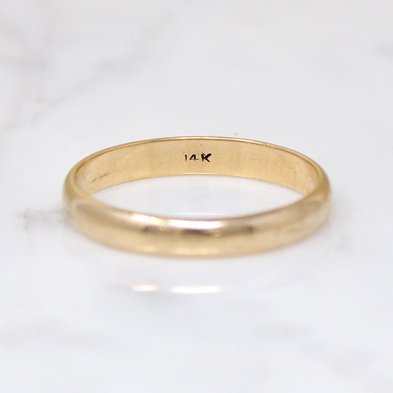 Size 12 Vintage 14k Gold Wedding Band