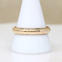 Size 13.75 Half Round Stepped Edge Gold Band