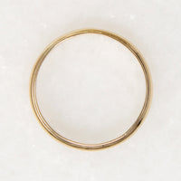 Size 13.75 Half Round Stepped Edge Gold Band