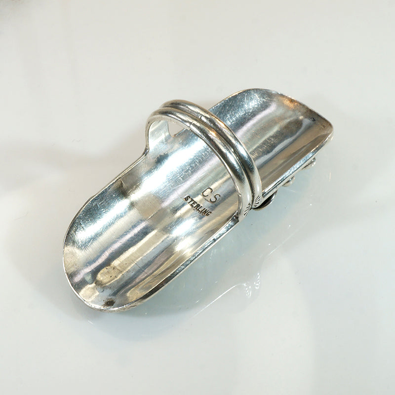 Stunning Sterling Shield-Shaped Statement Ring