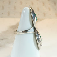 Double Shadowbox Malachite & Sterling Ring
