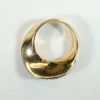 Playful Modernist Twist Band with Diamond Pavé
