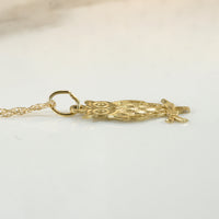 Darling 14k Gold Owl Charm Necklace