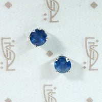 Twilight Blue 1ct Sapphire Stud Earrings