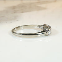 Mid-Century Five Diamond White Gold Band