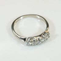 Mid-Century Five Diamond White Gold Band