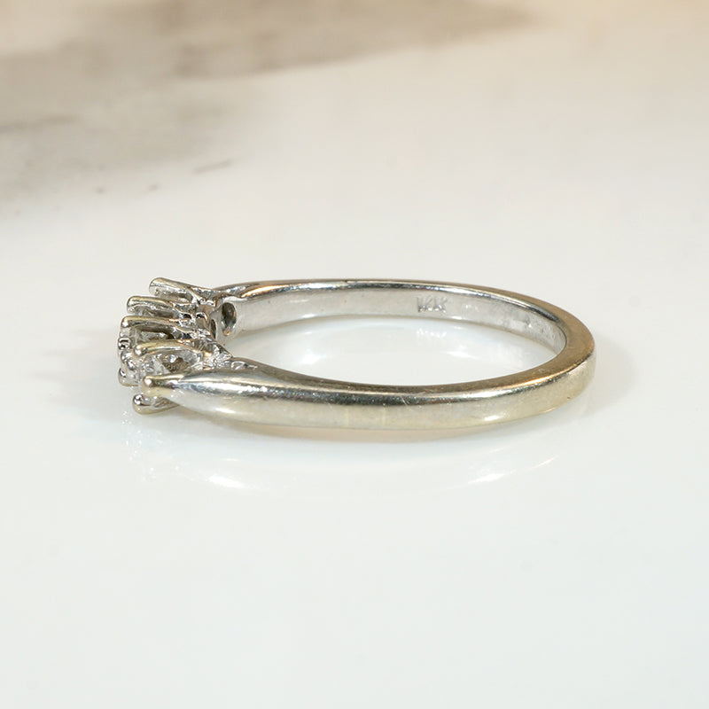 Glittering 1970s Diamond & White Gold Band