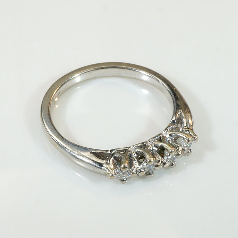 Glittering 1970s Diamond & White Gold Band