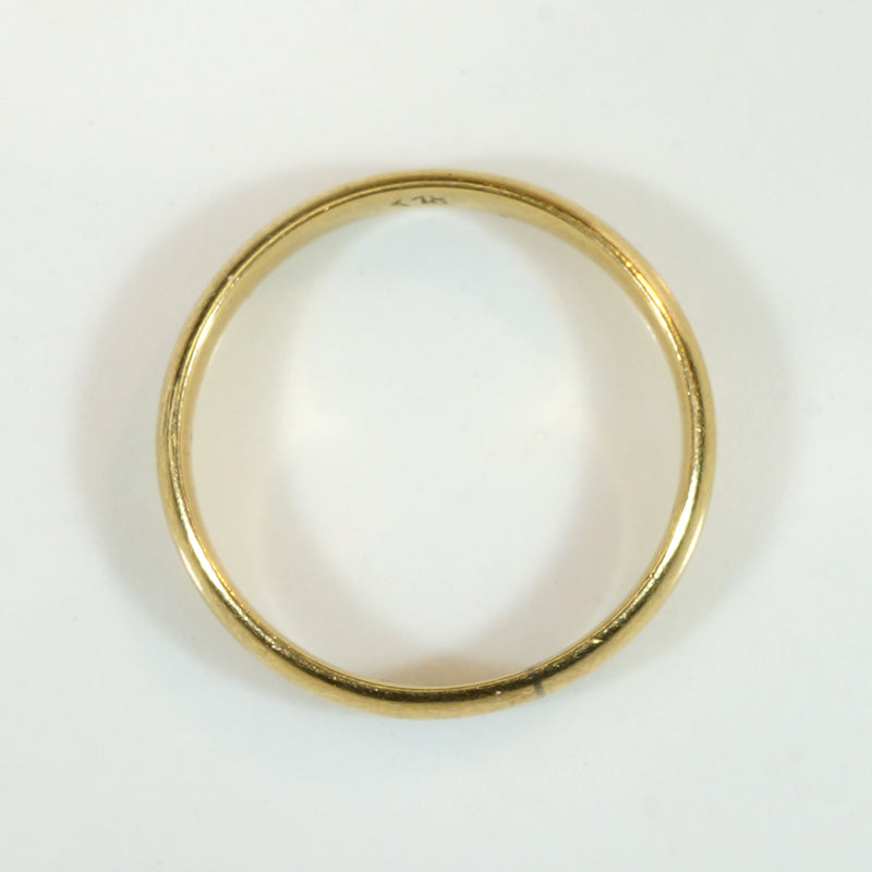Classic Edwardian 18k Gold Half Round Band