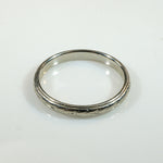 Softly Faded 18k White Gold Floral Band