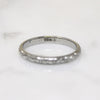 Lovely Engraved 18k White Gold Floral Band