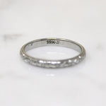 Lovely Engraved 18k White Gold Floral Band