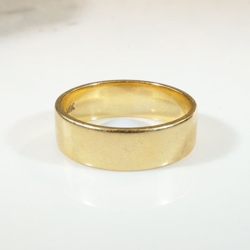 Zell Bros Flat 14k Gold Wedding Band