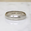 Handsome Size 10.5 White Gold Band with Stepped Edge