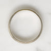 Handsome Size 10.5 White Gold Band with Stepped Edge
