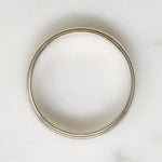 Handsome Size 10.5 White Gold Band with Stepped Edge